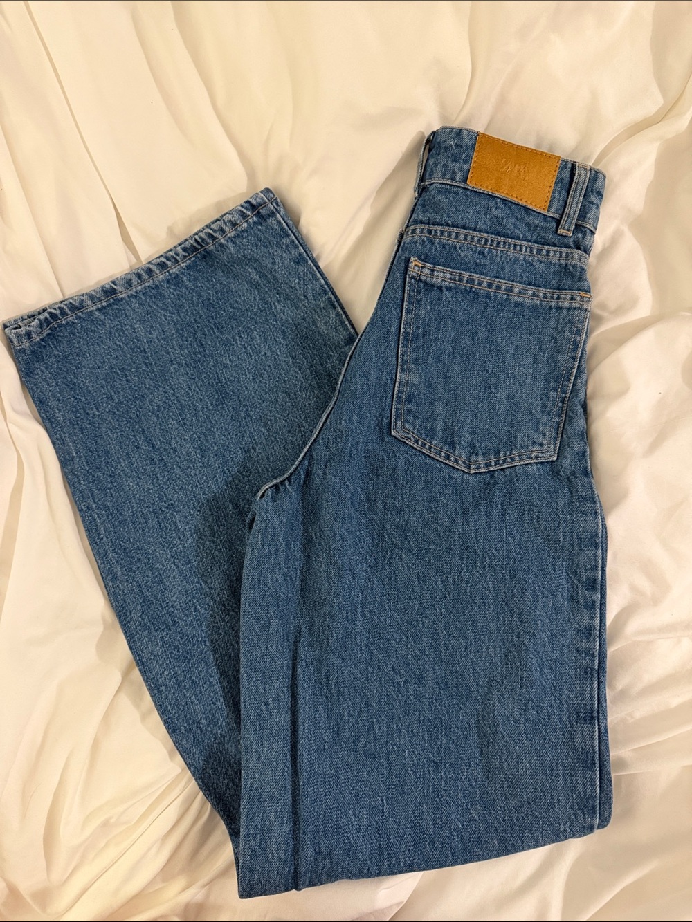 Zara, Denim Collection, High Rise, Wide Leg, Jeans, Medium Wash, Size 2 / EUR 34